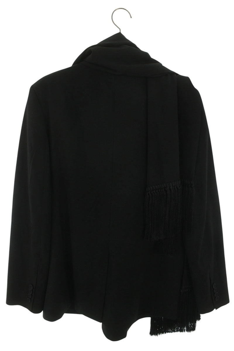 DIOR 20AW Wool Stole-Detail SB Blazer Black Size M