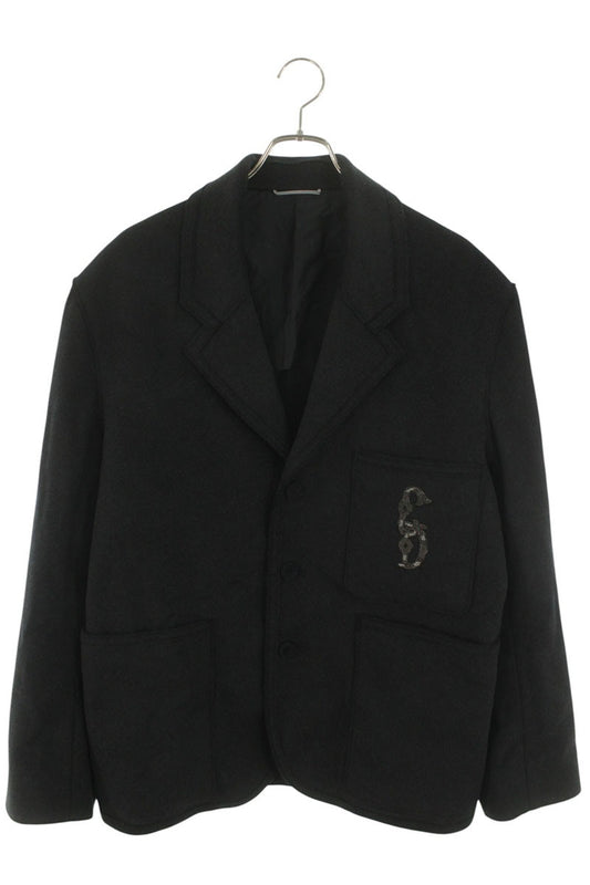 DIOR 24SS CD Embroidered Wool Blend Jacket Black Size M
