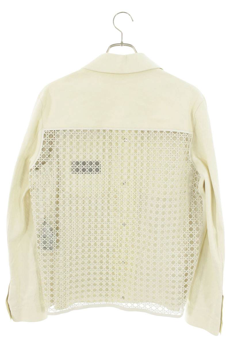 DIOR Canage Cutout Sheepskin Jacket White Size S