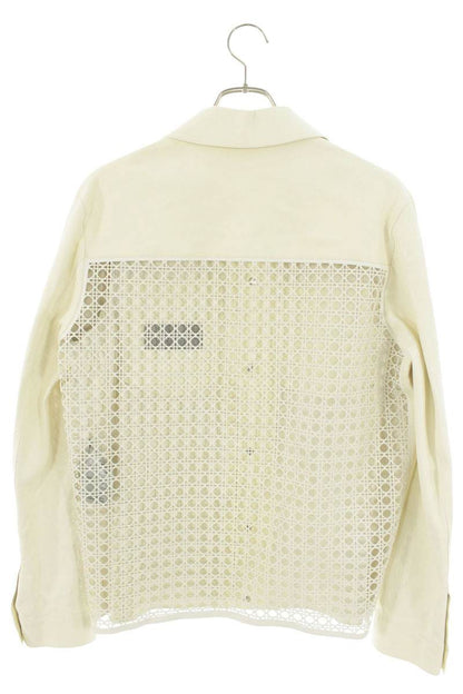 DIOR Canage Cutout Sheepskin Jacket White Size S