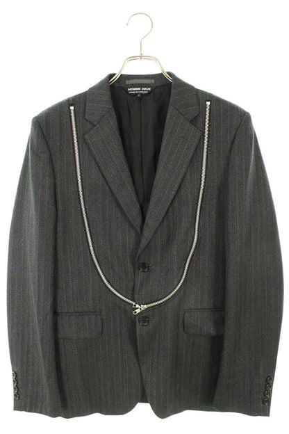 Comme des Garcons Striped Tailored Jacket Gray Size S