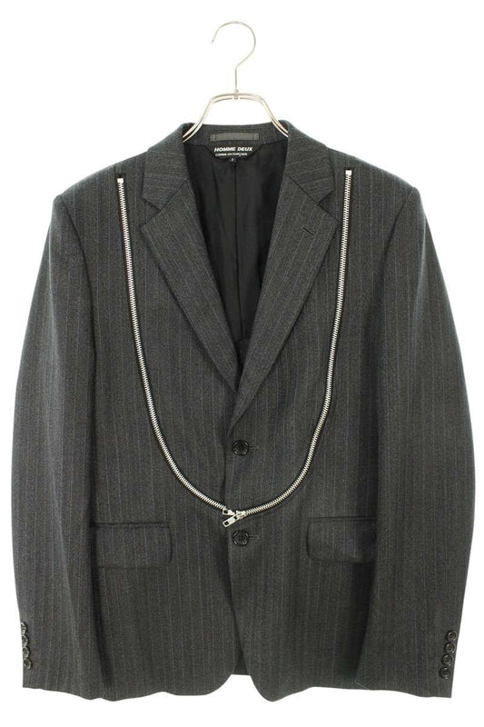 Comme des Garcons Striped Tailored Jacket Gray Size S