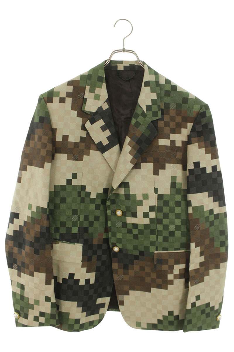 LOUISVUITTON 24SS Damoflage Tailored Jacket Green Size XL