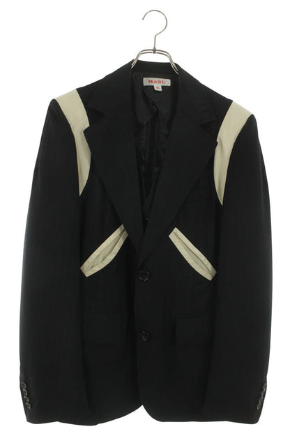 MASU 22AW Layered Design Tailored Jacket Black Size S