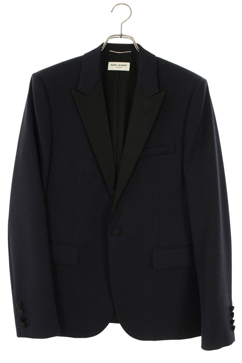 Saint Laurent Paris Jacket Blue x Black Size 48