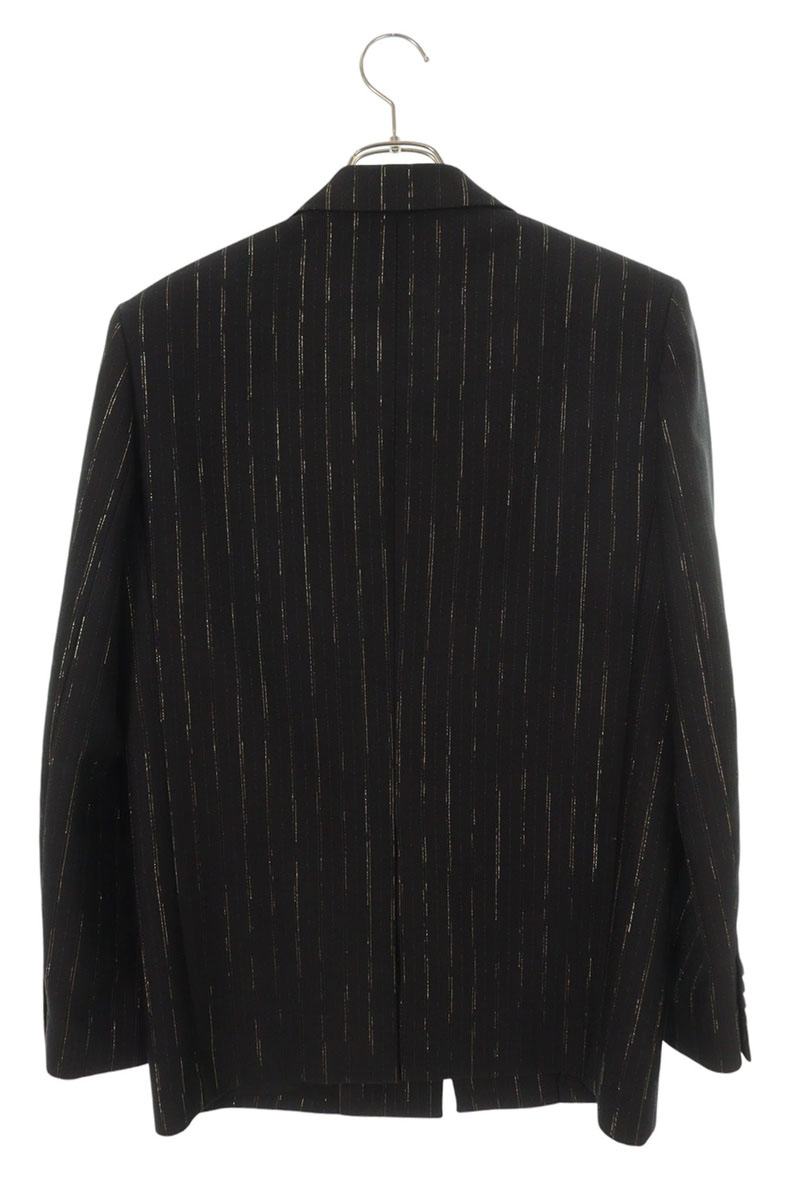 Saint Laurent Paris Striped Jacket Black x Gold Size 48