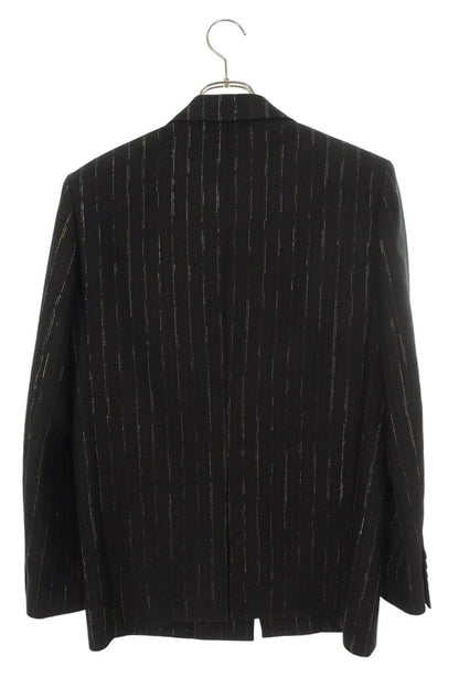 Saint Laurent Paris Striped Jacket Black x Gold Size 48