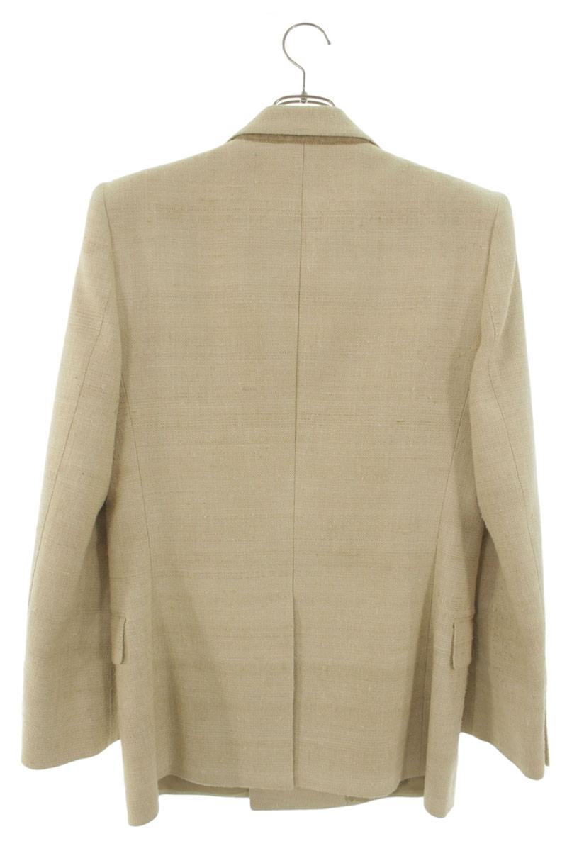 GUCCI Nep Double Breasted Tailored Jacket Beige Size S