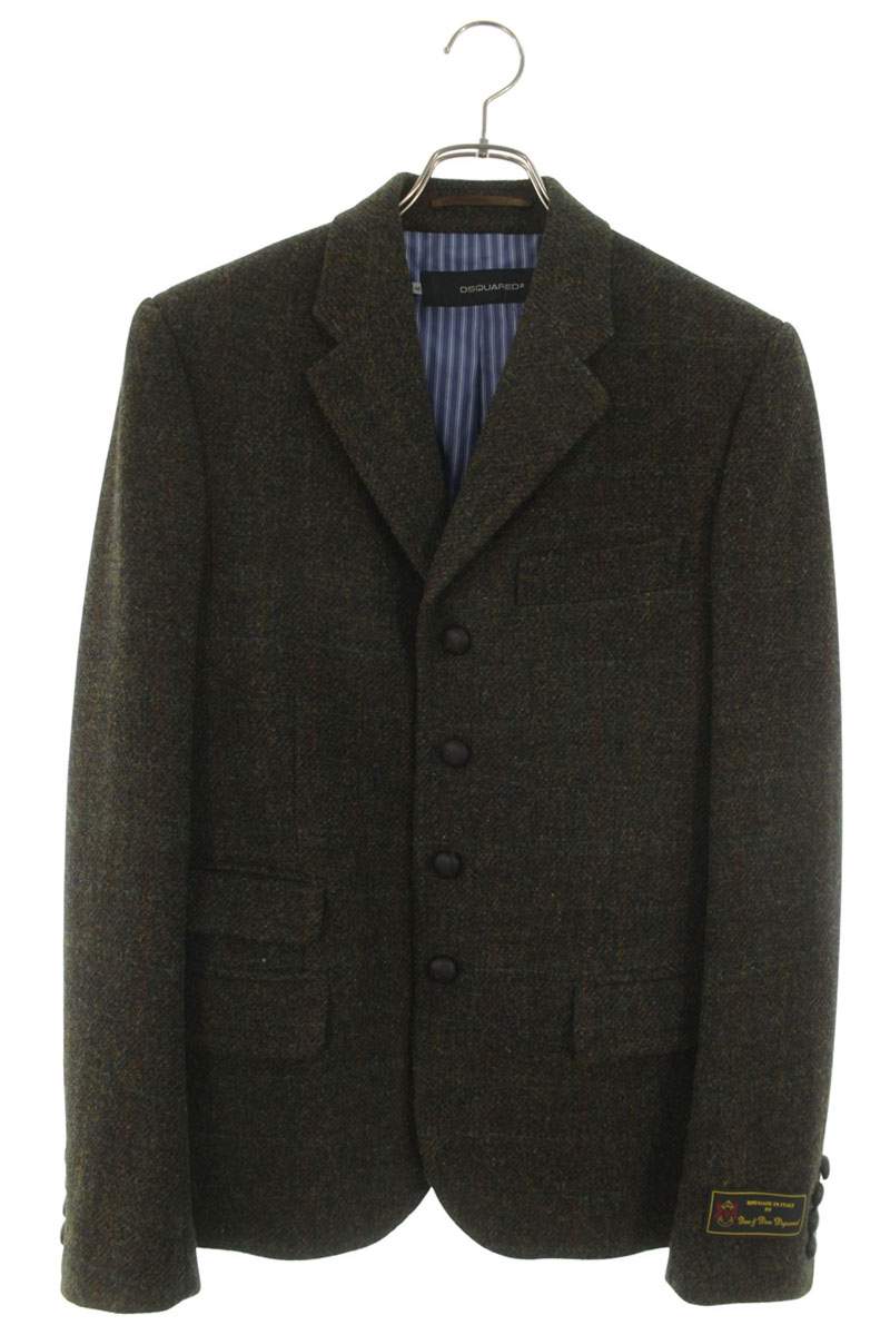 DSQUARED2 Wool Check Jacket Green Size M