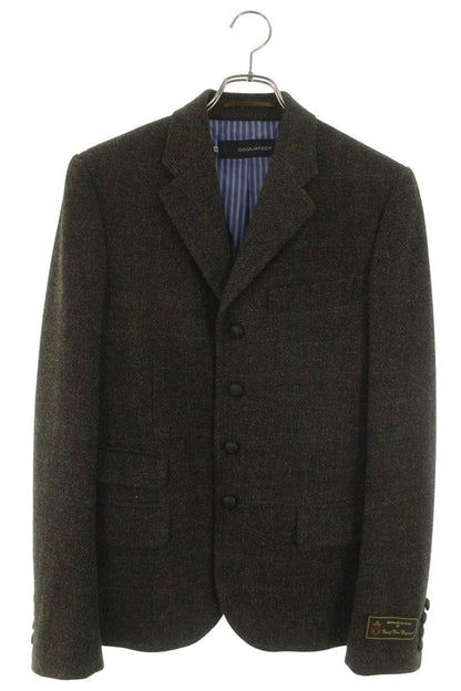 DSQUARED2 Wool Check Jacket Green Size M