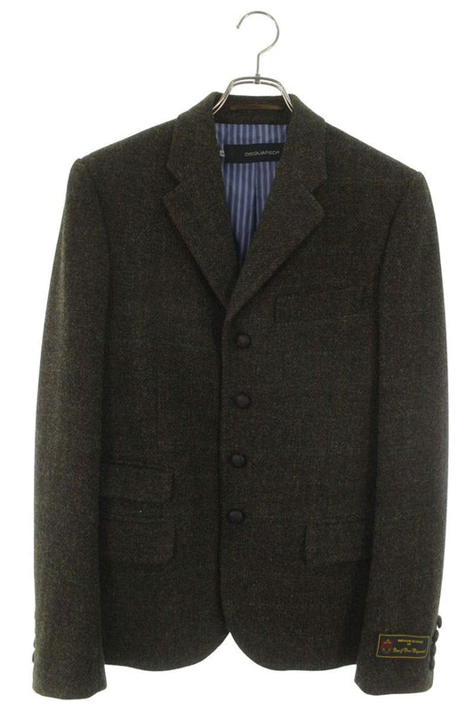 DSQUARED2 Wool Check Jacket Green Size M