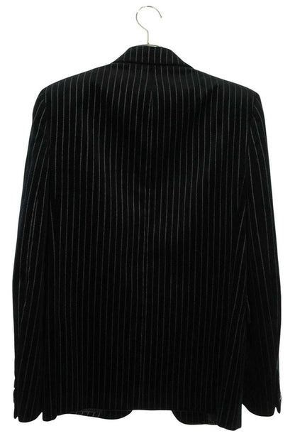 SAINT LAURENT PARIS Stripe Velour Tailored Jacket Size XS