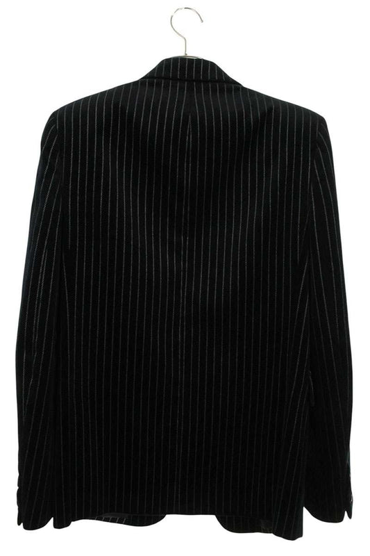 SAINT LAURENT PARIS Stripe Velour Tailored Jacket Size XS