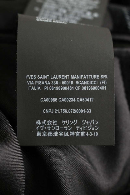 SAINT LAURENT PARIS Stripe Velour Tailored Jacket Size XS