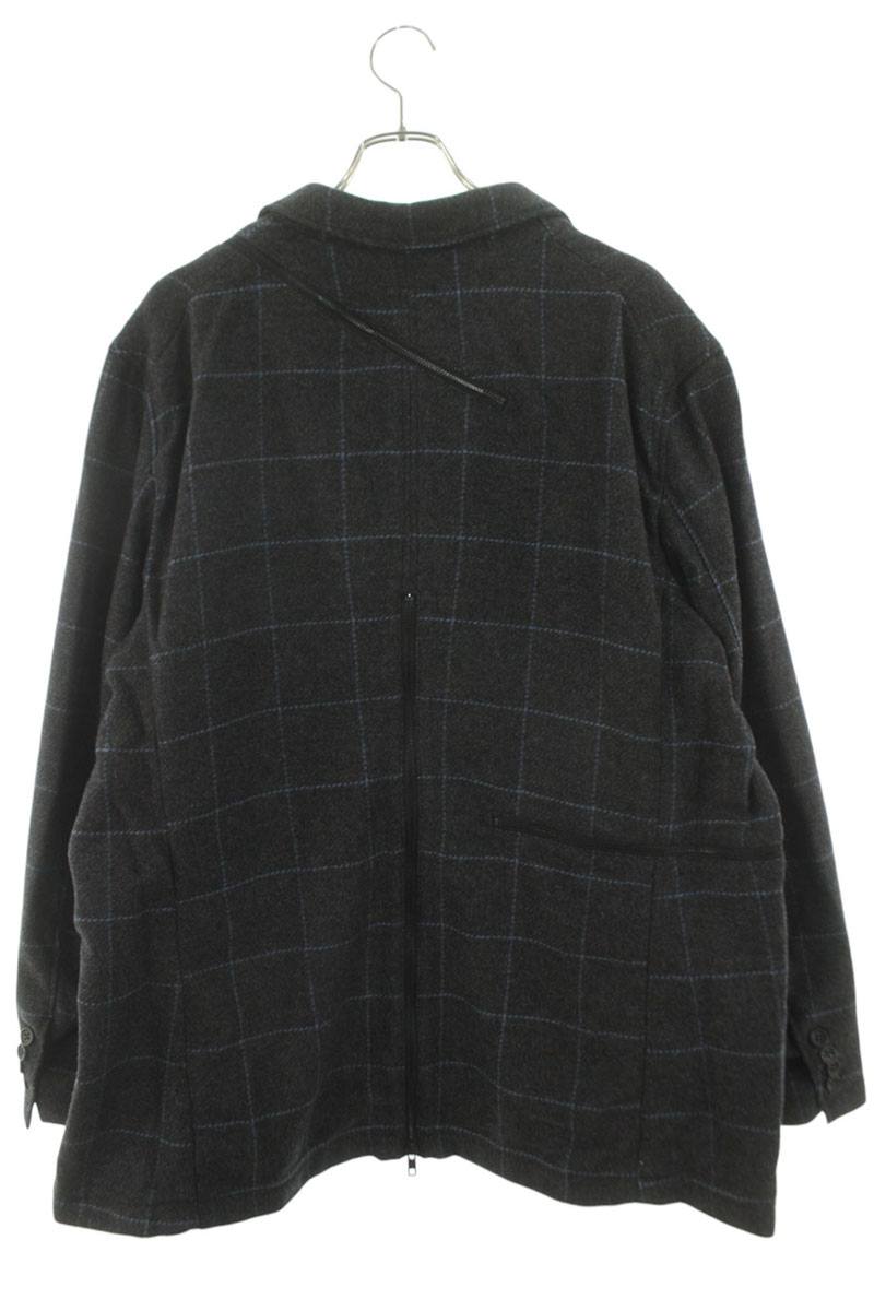 Engineered Garments Grey Wool Check Zip Jacket Size XL