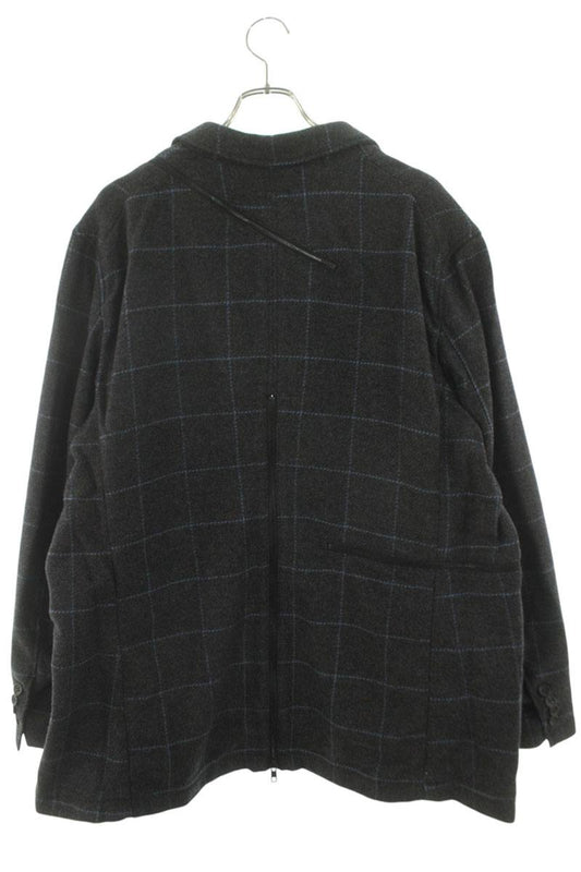 Engineered Garments Grey Wool Check Zip Jacket Size XL
