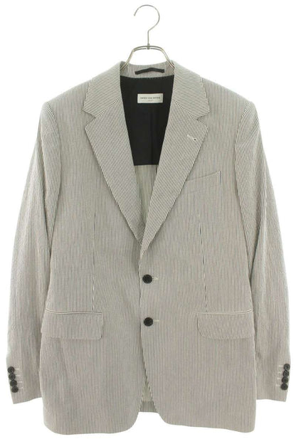 DRIES VAN NOTEN Viscose Stripe Jacket Navy White Size S