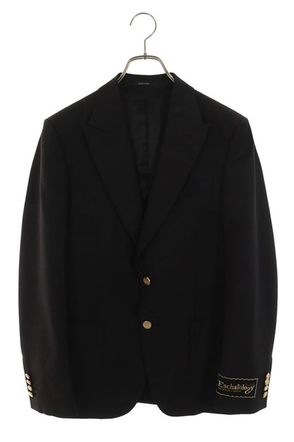 GUCCI Black Arm Patch Gold Button 2B Jacket Size S