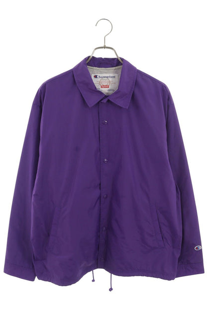 SUPREME Back Arch Logo Nylon Coaches Jacket Purple Size L