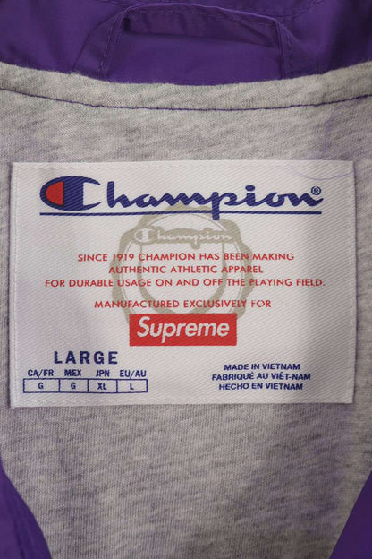 SUPREME Back Arch Logo Nylon Coaches Jacket Purple Size L