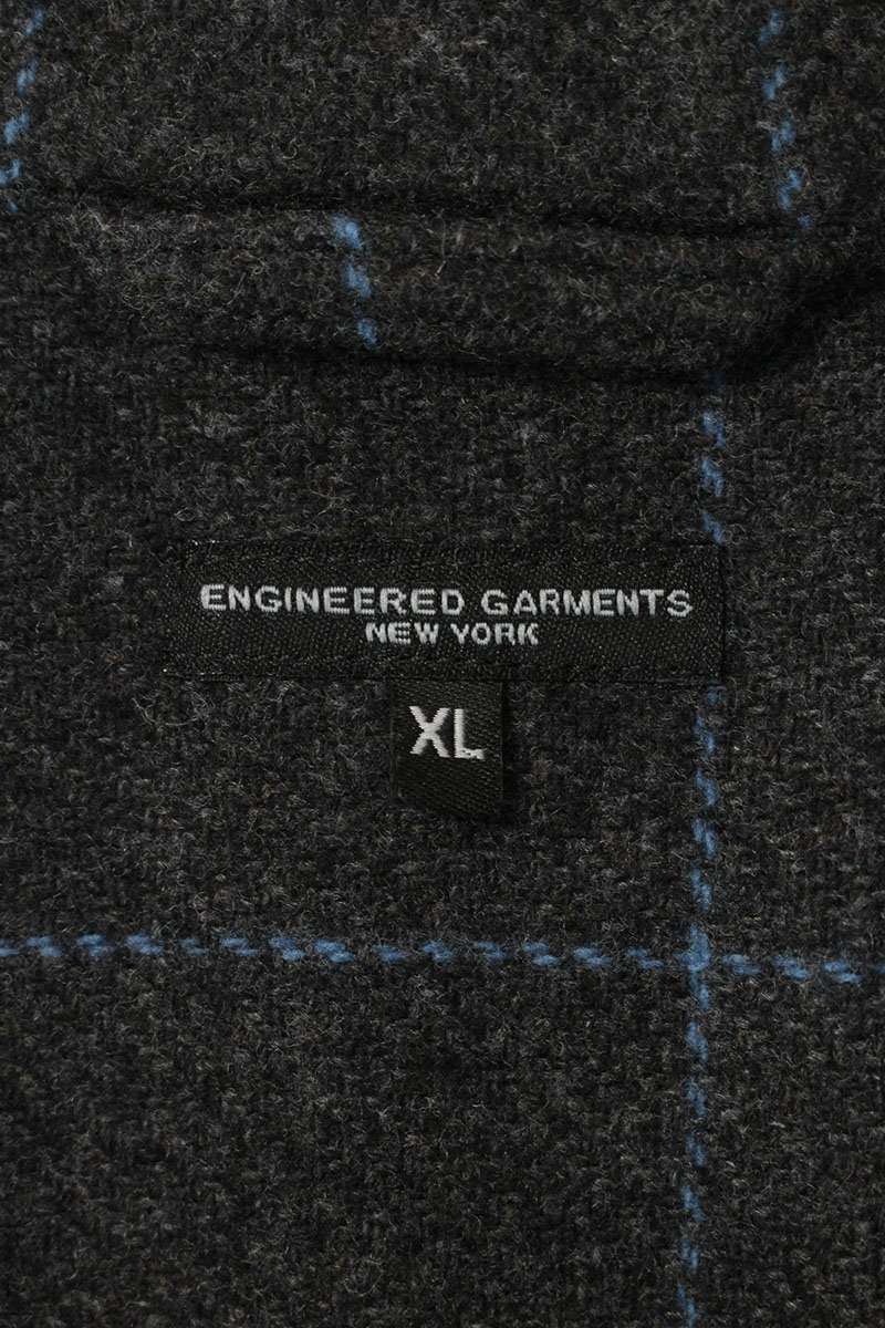 Engineered Garments Grey Wool Blend Zip Jacket Size XL