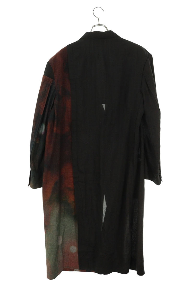 YOHJI YAMAMOTO PH 23SS Ramie Light Print Long Jacket Size M