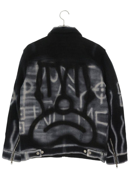 GIVENCHY Black/White Cotton Monogram Embossed Jacket Size S