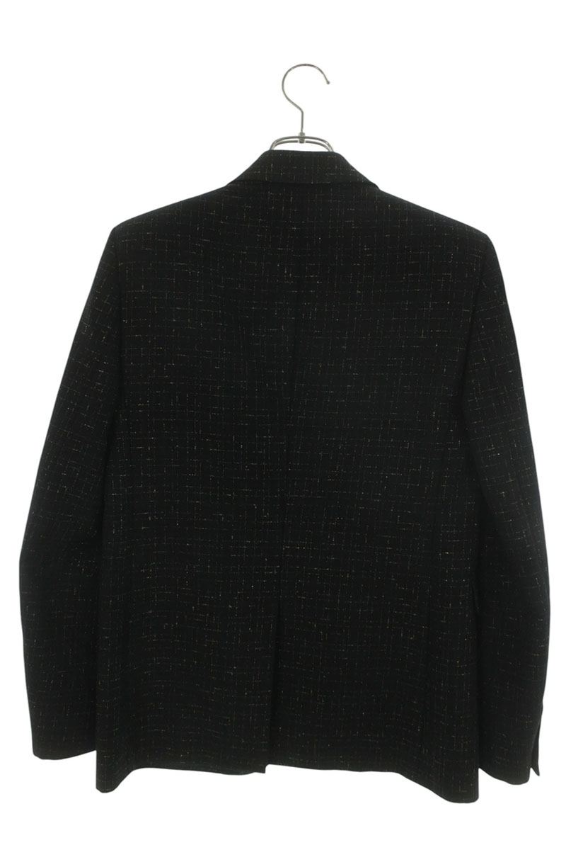 SAINT LAURENT PARIS Gold Thread Check Tailored Size XS