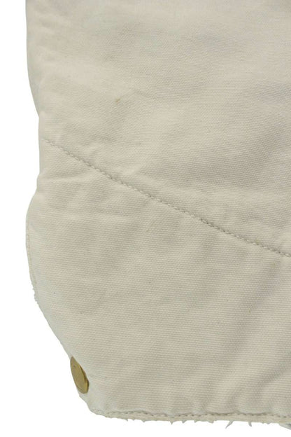SEQUEL White/Beige Cotton Logo Embroidered Duck Size L