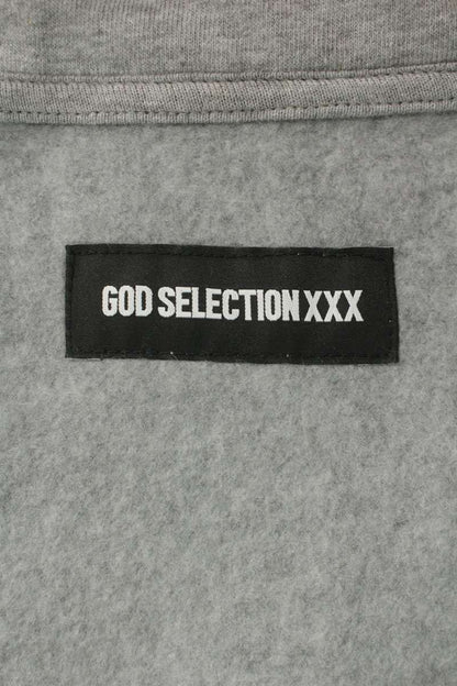 GOD SELECTION XXX Logo Embroidery Fleece Jacket Gray Size S