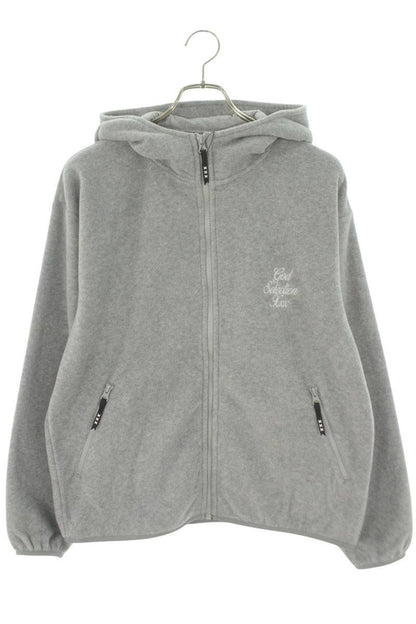 GOD SELECTION XXX Logo Embroidered Fleece Jacket Gray Size L