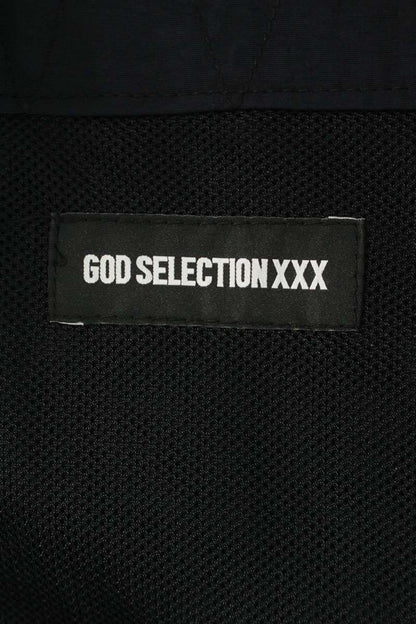 GOD SELECTION XXX Logo Embroidered Half-Zip Jacket Size S