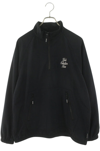 GOD SELECTION XXX Logo Embroidered Half Zip Jacket Size L