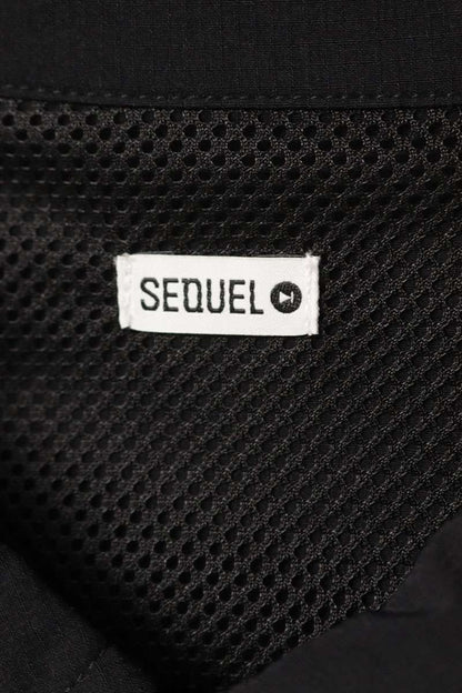 SEQUEL Black Nylon Blend Logo Embroidered Jacket Size L