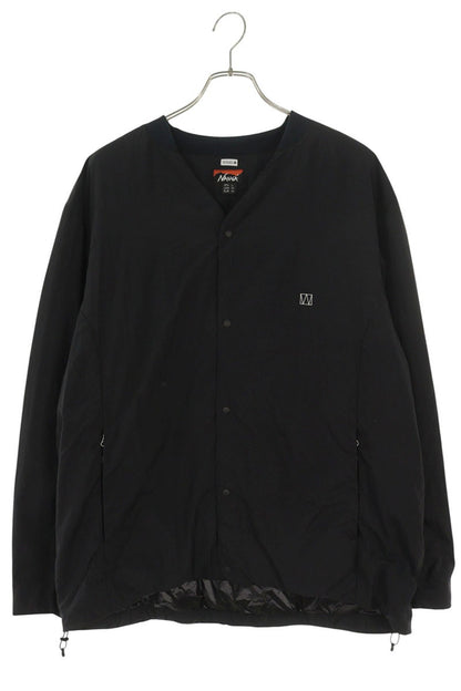 SEQUEL x NANGA Black Nylon No-Collar Down Jacket Size L