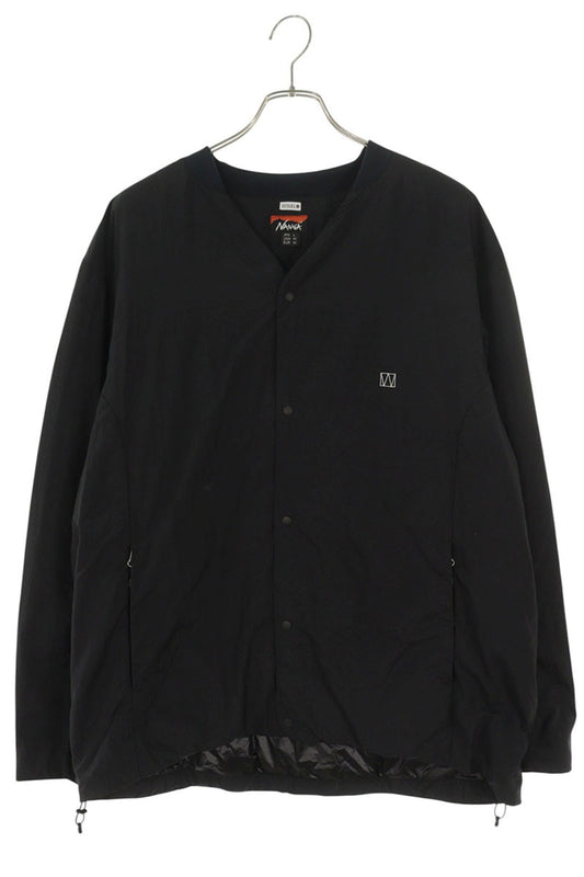 SEQUEL x NANGA Black Nylon No-Collar Down Jacket Size L