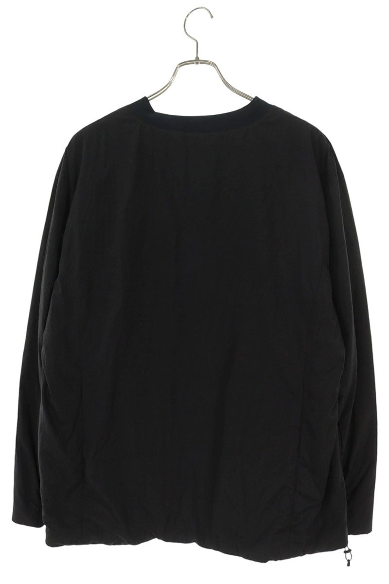 SEQUEL x NANGA Black Nylon No-Collar Down Jacket Size L