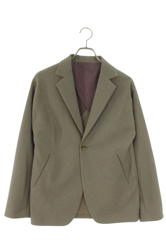 Needles Polyester Welt Pocket Chambray Jacket Beige Size XS