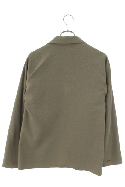 Needles Polyester Welt Pocket Chambray Jacket Beige Size XS