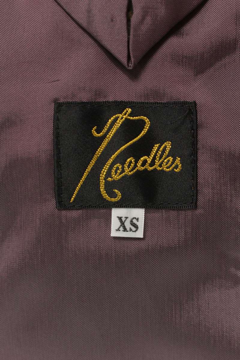 Needles Polyester Welt Pocket Chambray Jacket Beige Size XS