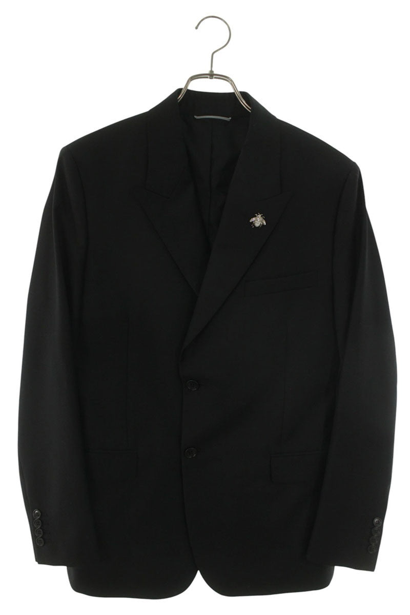 DIOR Black Bee Bijou Embellished Wool Tailored Jacket Size M