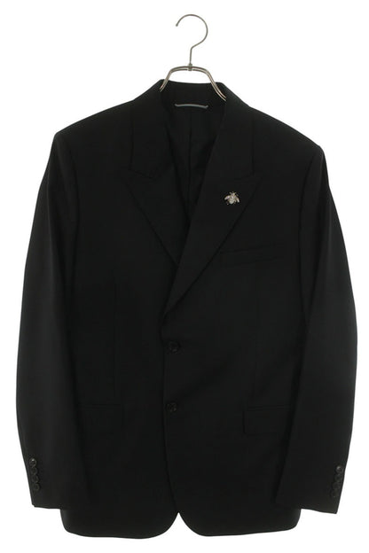 DIOR Black Bee Bijou Embellished Wool Tailored Jacket Size M
