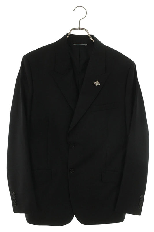 DIOR Black Bee Bijou Embellished Wool Tailored Jacket Size M