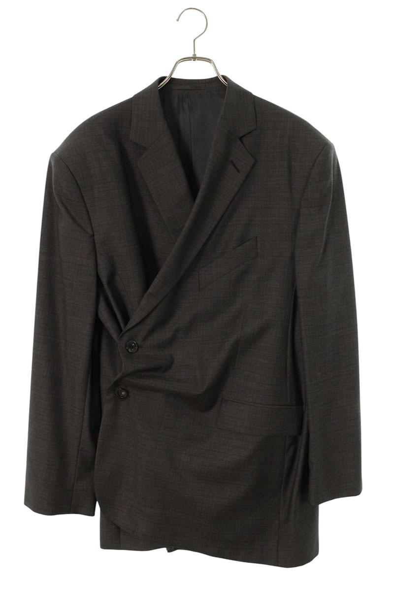 MARTIN ROSE Gray Wool Oversized Jacket Size S