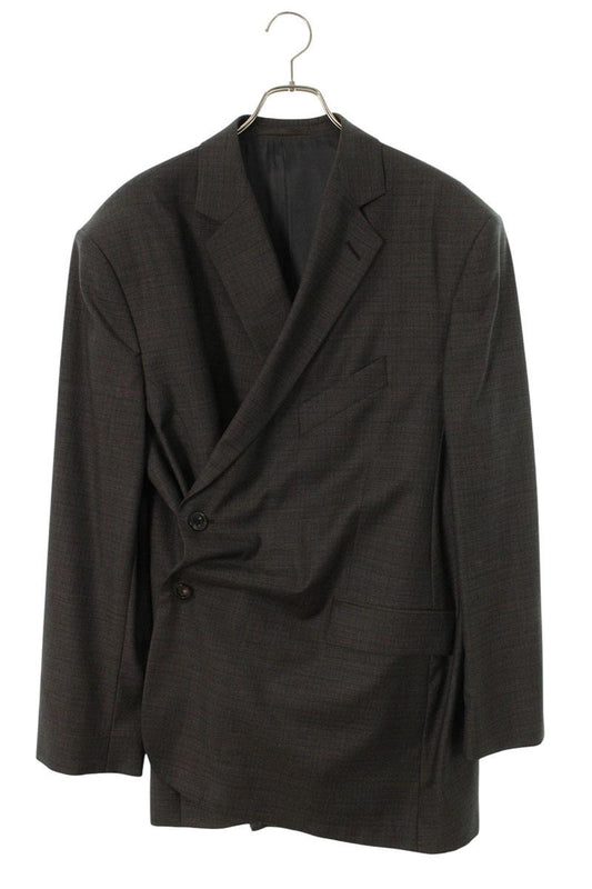 MARTIN ROSE Gray Wool Oversized Jacket Size S