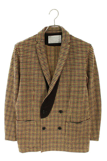 kolor Houndstooth Double Jacket Wool Beige Size M