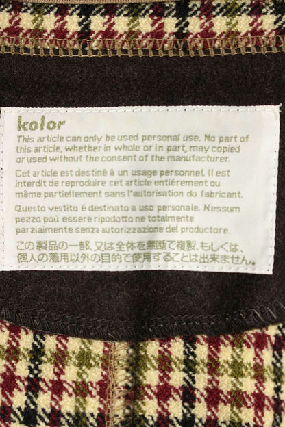 kolor Houndstooth Double Jacket Wool Beige Size M