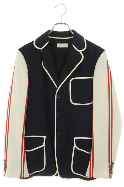 DRIES VAN NOTEN Blazer Jacket Navy White Size 44