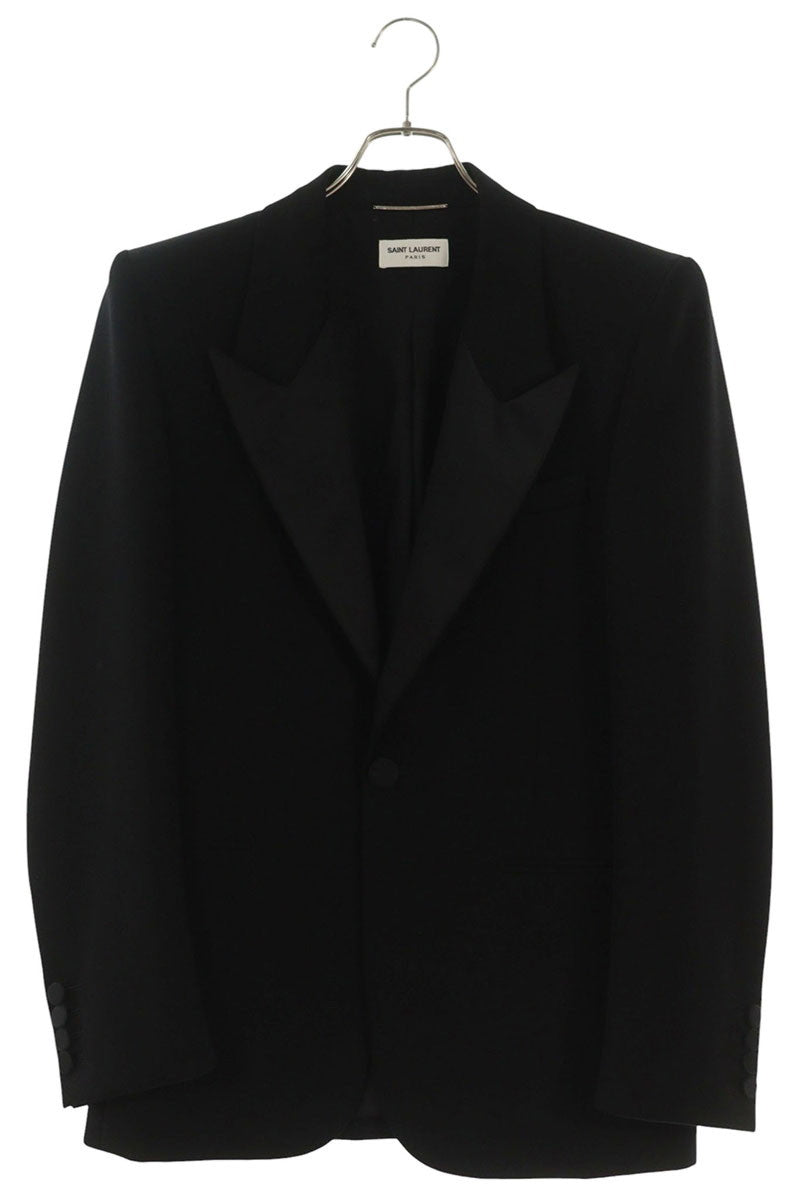 SAINT LAURENT PARIS Peaked Lapel Wool Tuxedo Jacket Size M