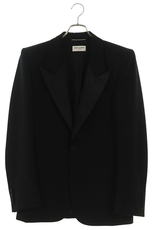 SAINT LAURENT PARIS Peaked Lapel Wool Tuxedo Jacket Size M